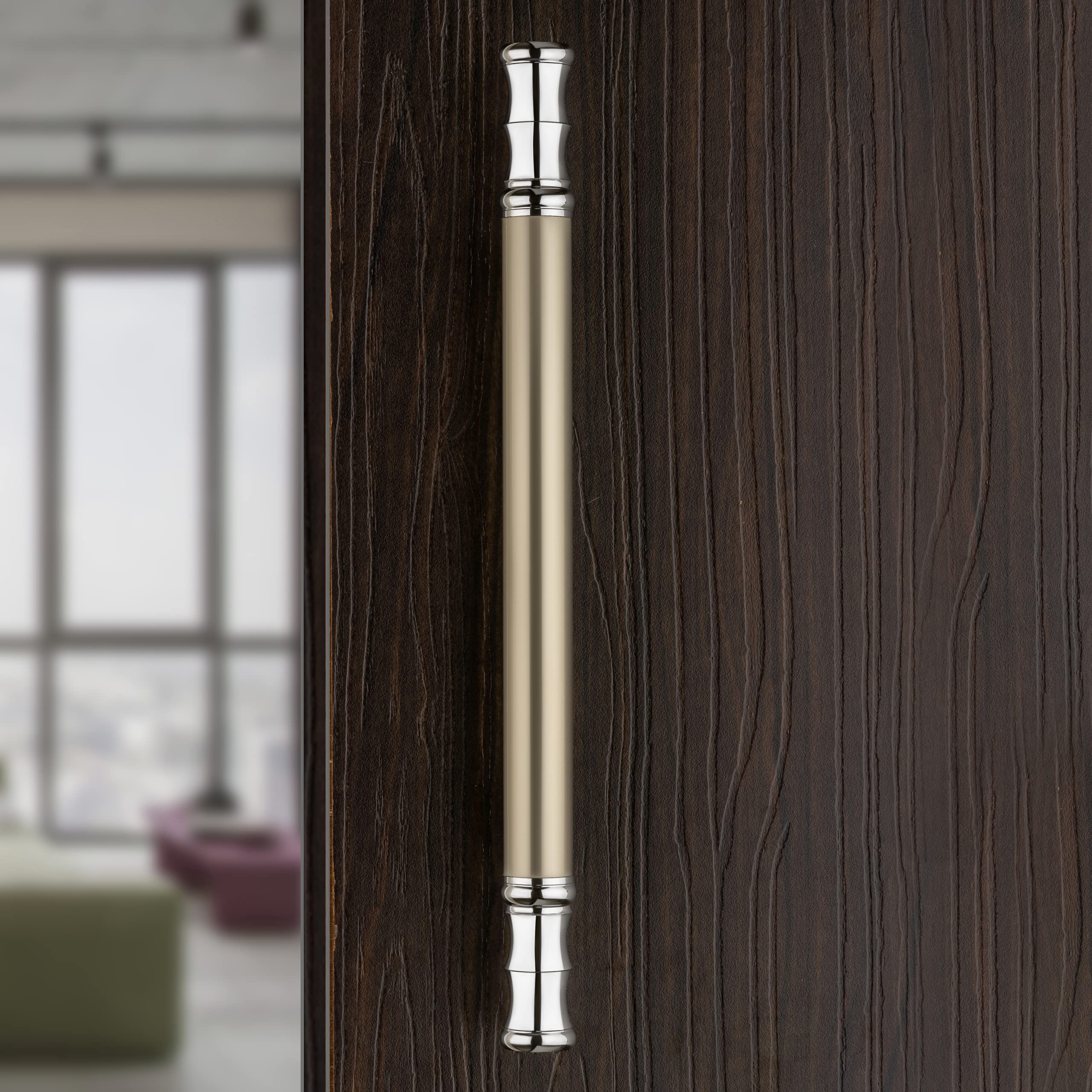 Plantex Stainless Steel 14 Inch Main Door Handle/Glass Wooden Door Handle/Pull-Push Handle/3 Years Warranty Pack of 1 (Satin White and Chrome Finish) — Amazon image 6