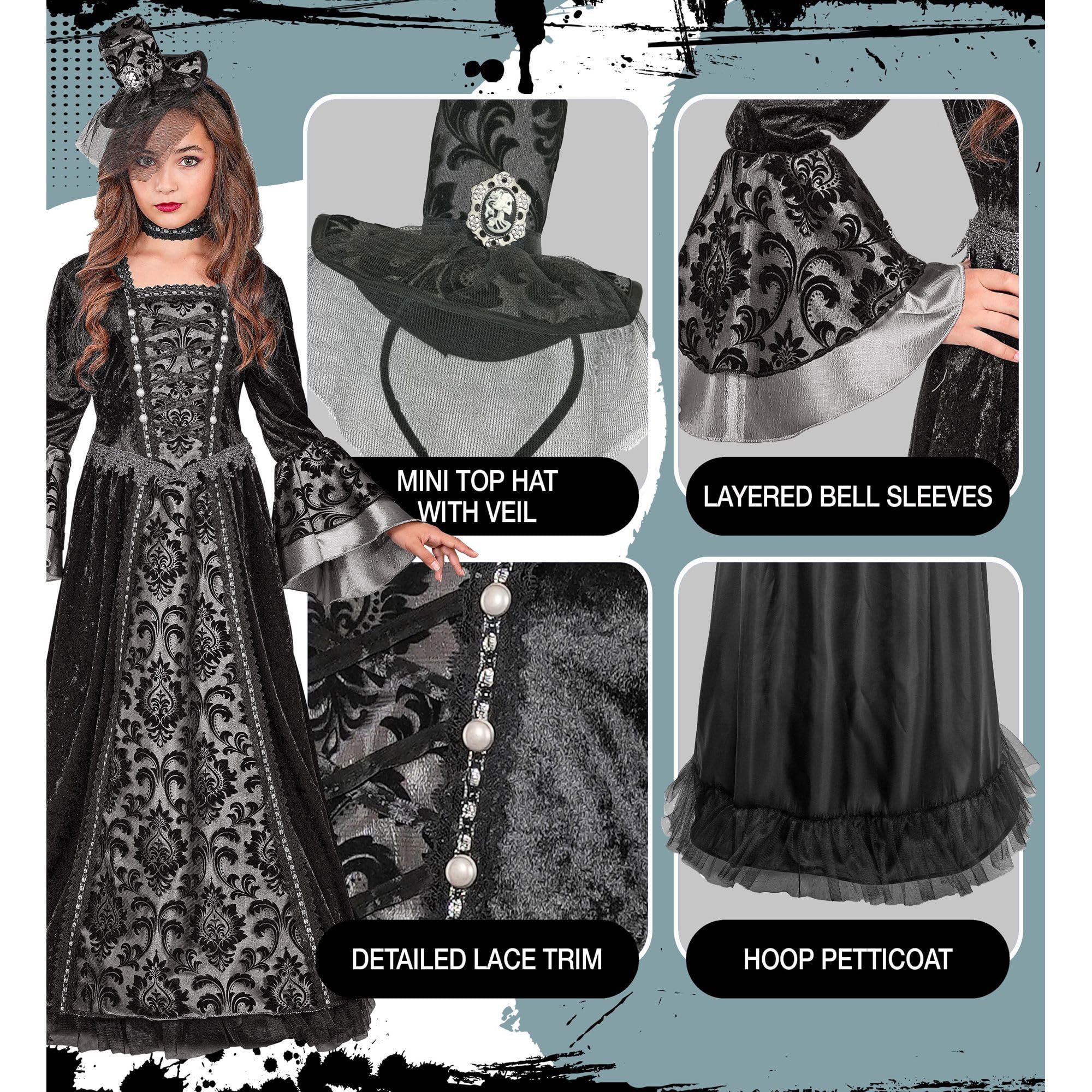 W WIDMANN MILANO Party Fashion Costume da contea scura per bambini