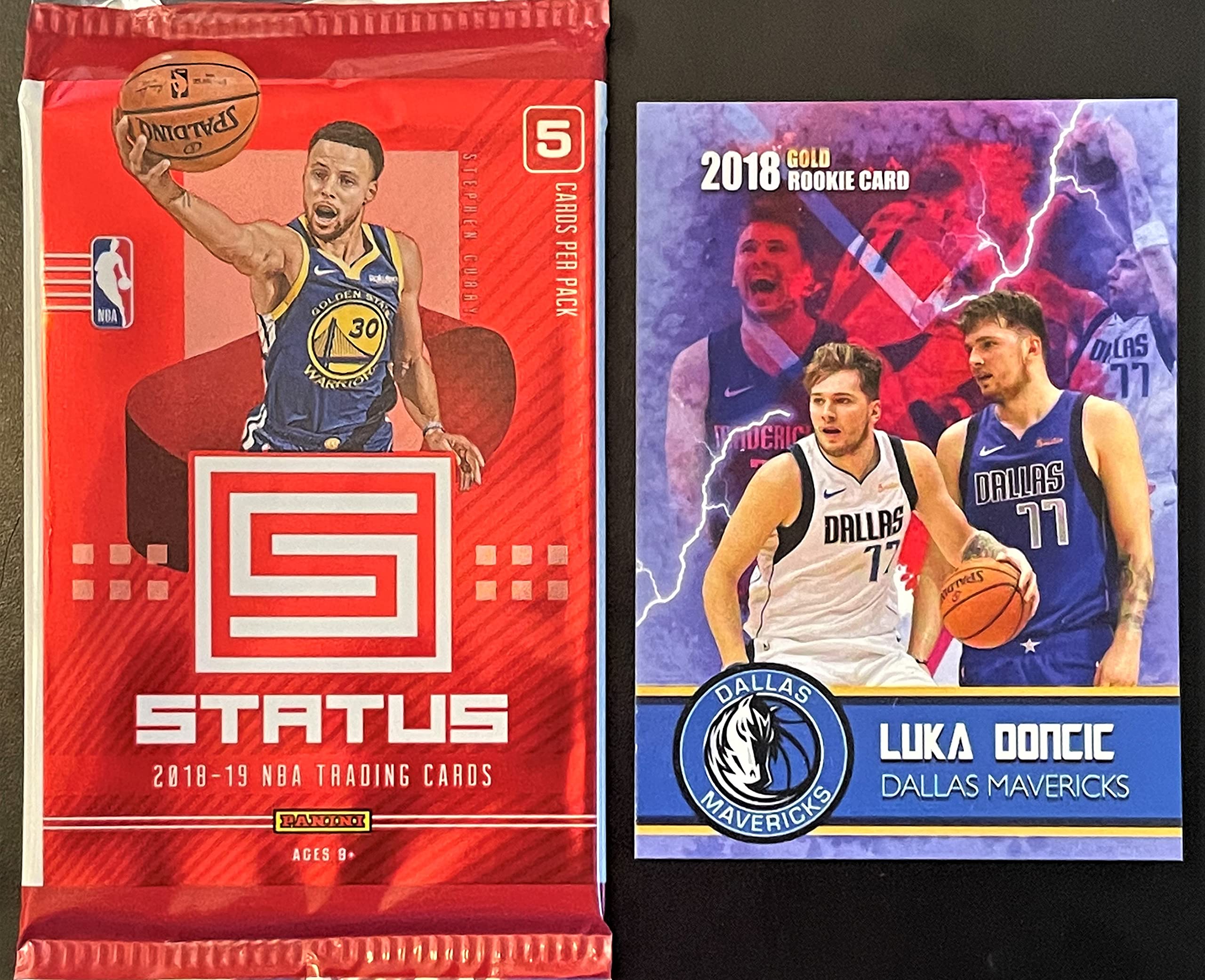 Amazon.com: 2018-19 Panini STATUS Factory Sealed Basketball Card PACK -  Chance for Luka Doncic and Trae Young Rookie Cards! (Includes Custom Luka  Doncic Card Pictured) : Collectibles & Fine Art