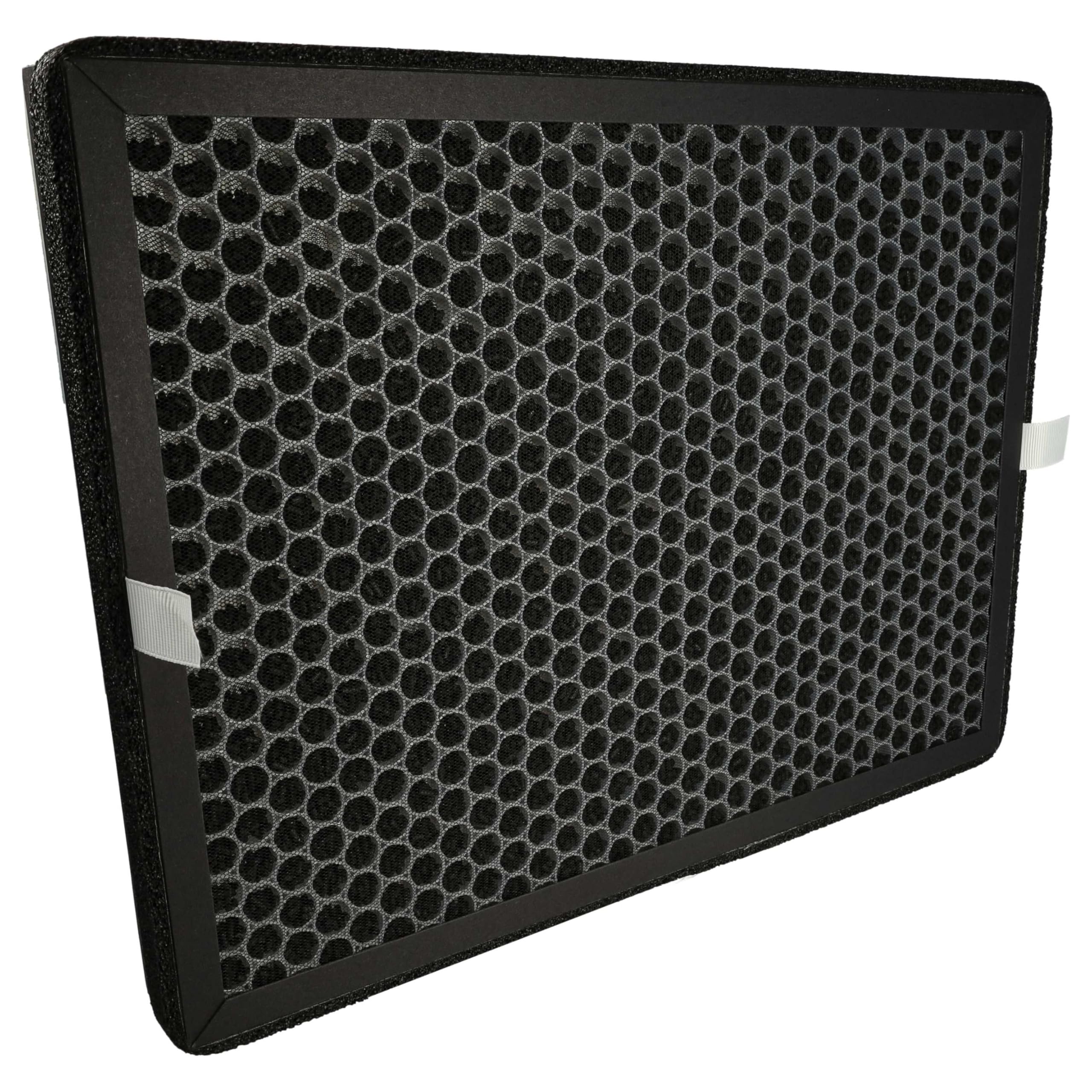 vhbw 2x Filtro de aire compatible con Rowenta Pure Air Genius PU3080, Genius PU3080F0 purificador - Filtro combi carbón activo + Allergy+