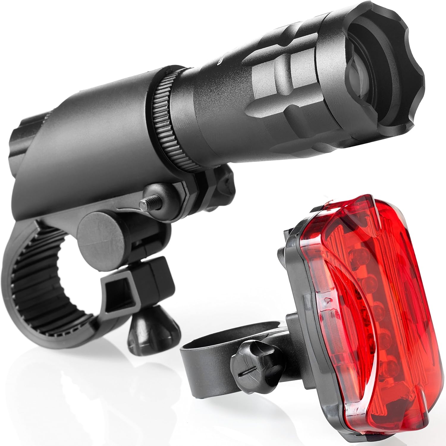 Bike Lights Set - Super Bright Front and Back LED Lights for Your Bicycle - Easy to Mount Bike Headlight and Tail Light for Night Riding - Front and Rear Light Fits All Bikes : Sports & Outdoors