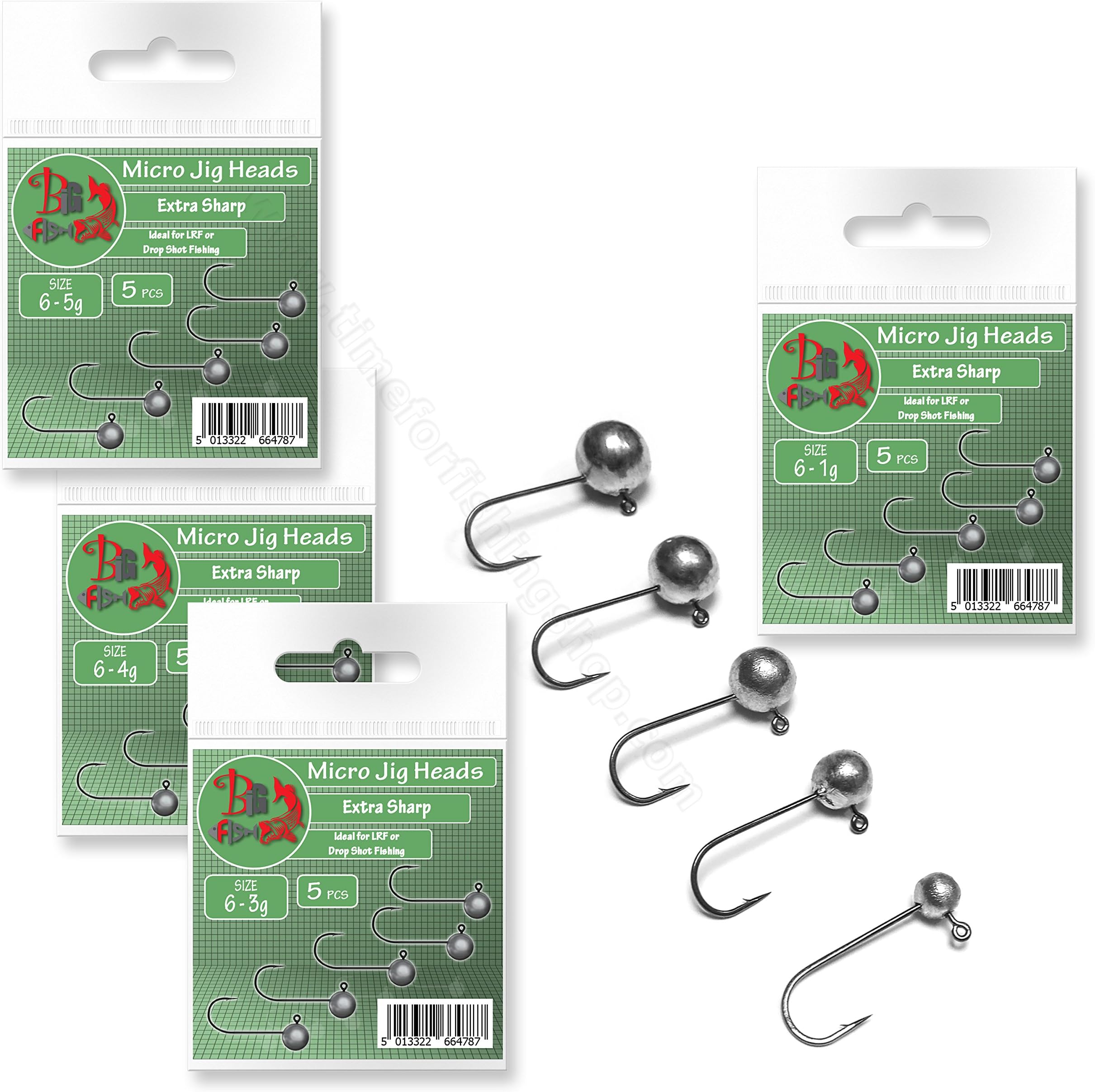 Kamatsu Micro Jig Heads size 6 1-5g Fishing LRF Ultra Light Soft Lure Drop Shot Set