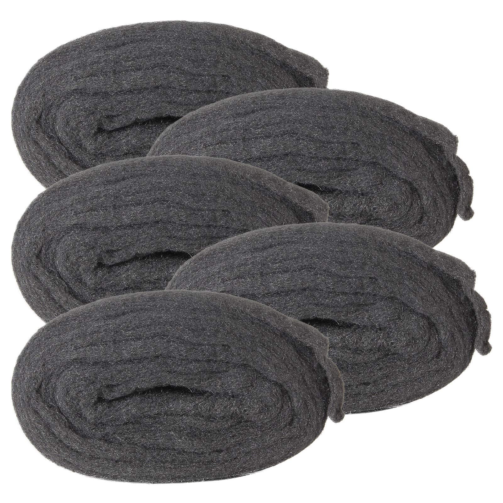 5 Rolls Grade #0000 Steel Wool Total 68Ft Super Fine Steel Wool Roll for Cleaning, Remove Rust, Buff