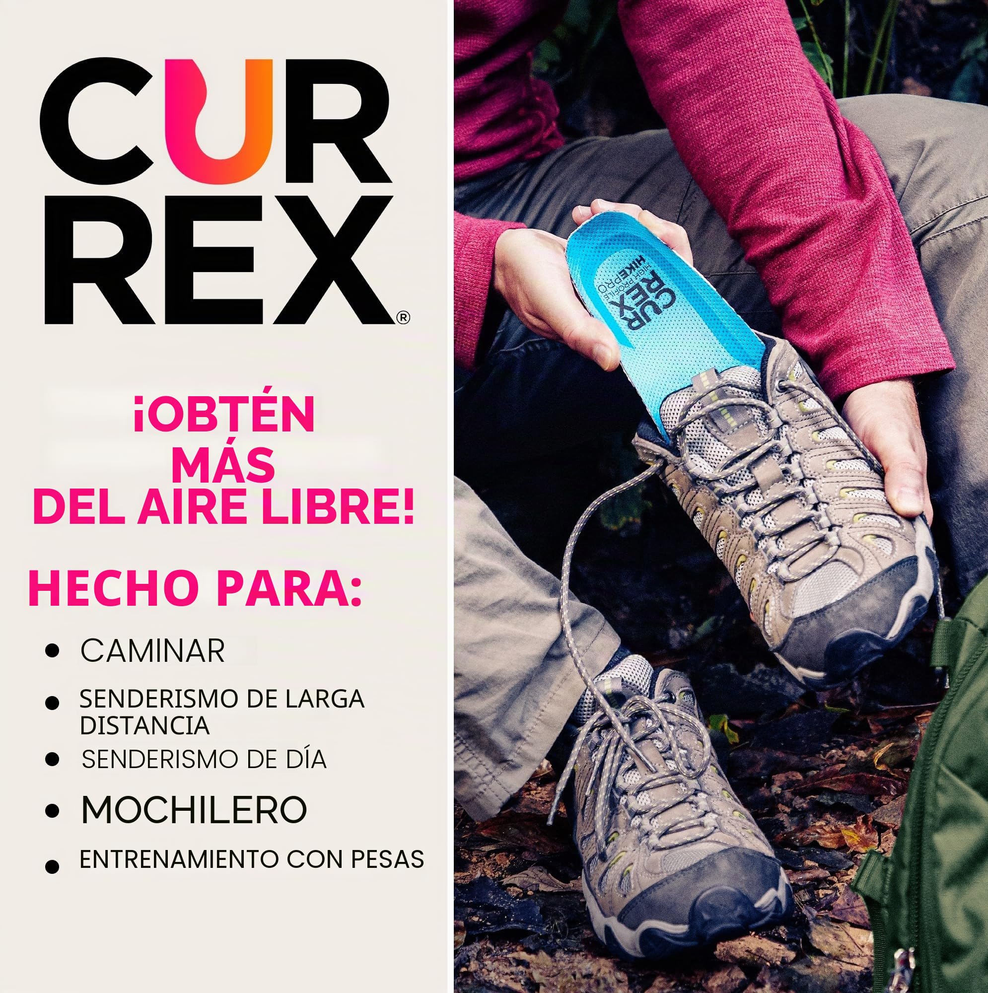 currex Plantilla HikePro - tu nueva dimensión en el senderismo. Plantilla de rendimiento dinámico para caminar, ir de excursión o pasear.