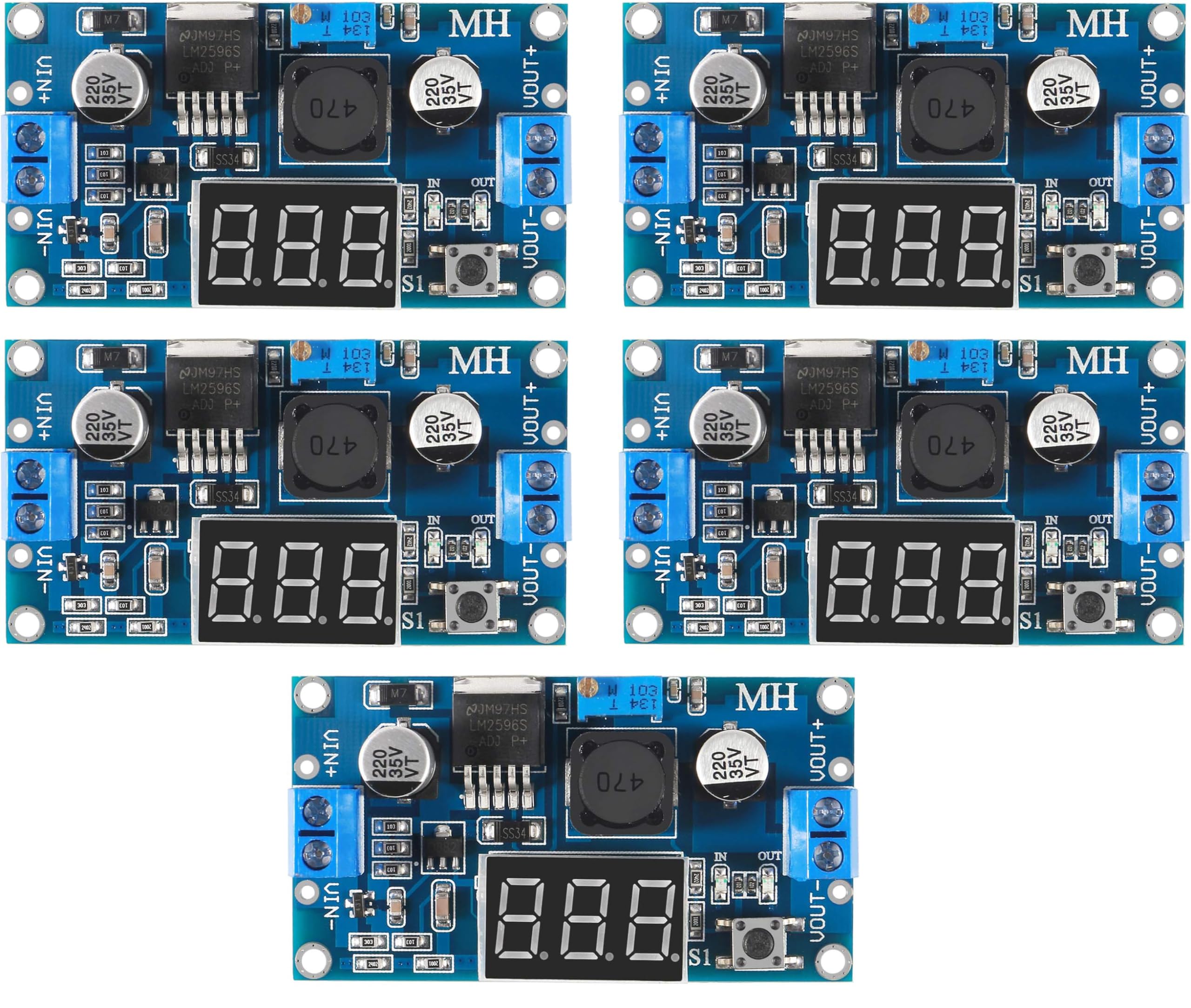 Shockley LM2596S DC-DC LM2596 with LED Display Voltmeter Buck Converter Step-Down Regulator 4.0-40V to 1.25-37V DC 36V to 24V to 12V to 5V Power Supply Module_ (LM2596S with Voltmeter - 5 Piece) (B0D3XQ5RKQ) Amazon Price History, Amazon Price Tracker