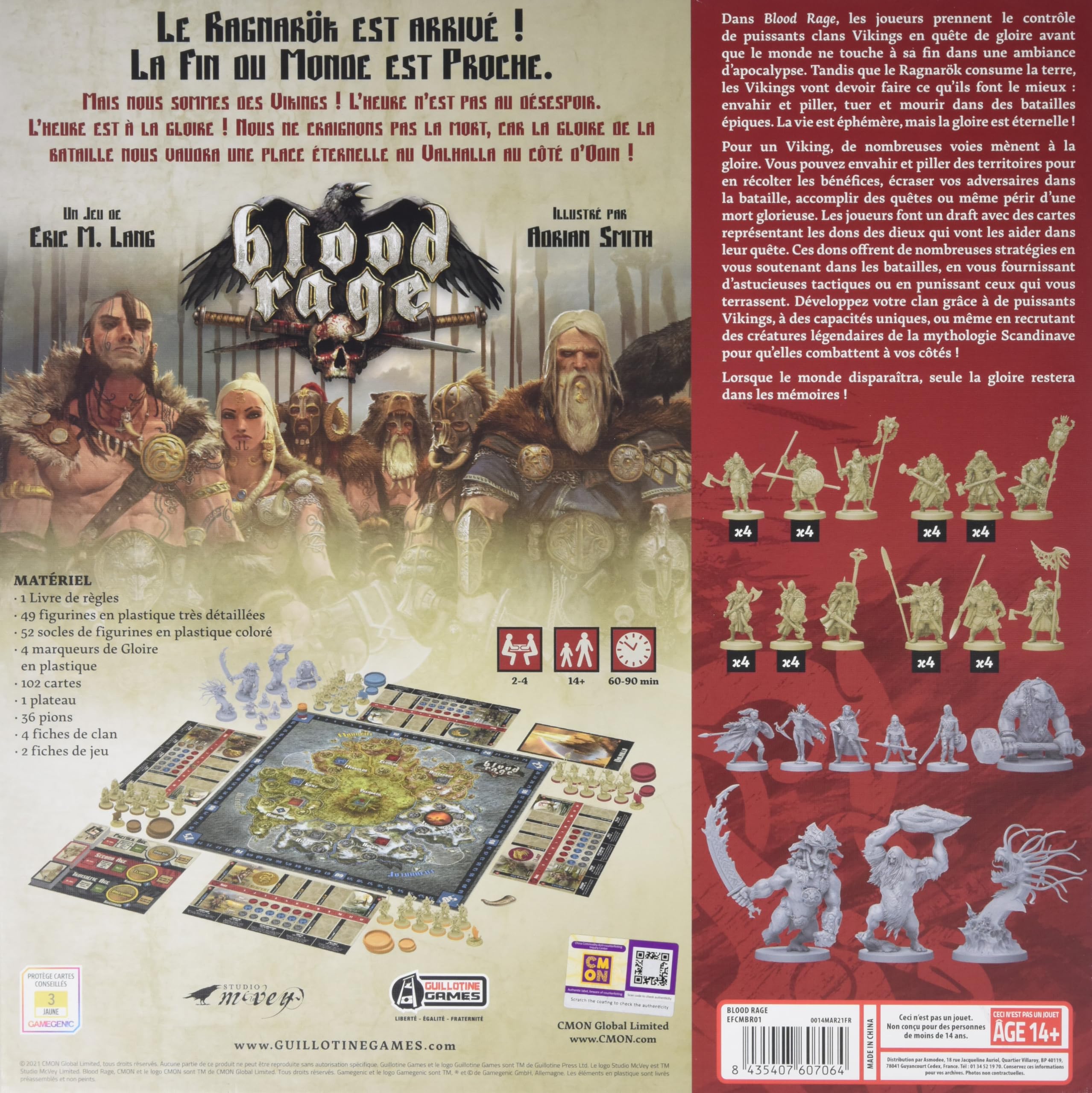Edge | Blood Rage | Juego de Mesa | A Partir de 14 | 2 a 4 Jugadores | 60 a 90 Minutos