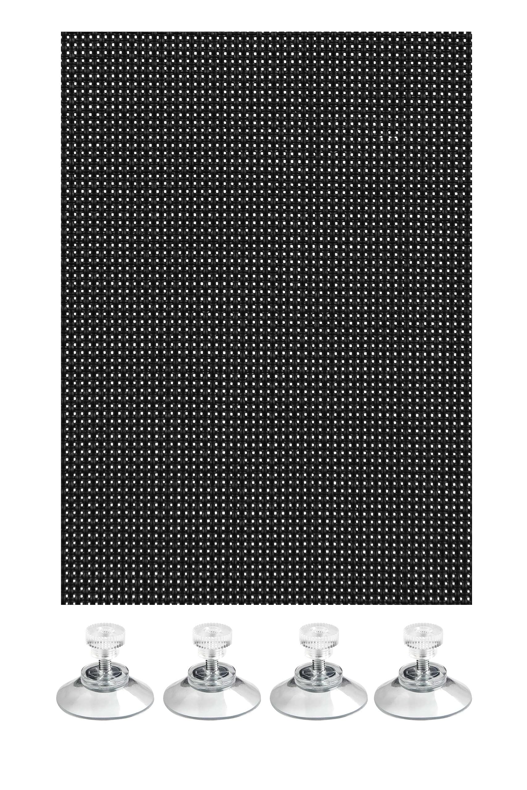 Gardinia, Flexible sun protection, Translucent, 6 Suction Cups Included, Black, 60 x 120 cm, 32571