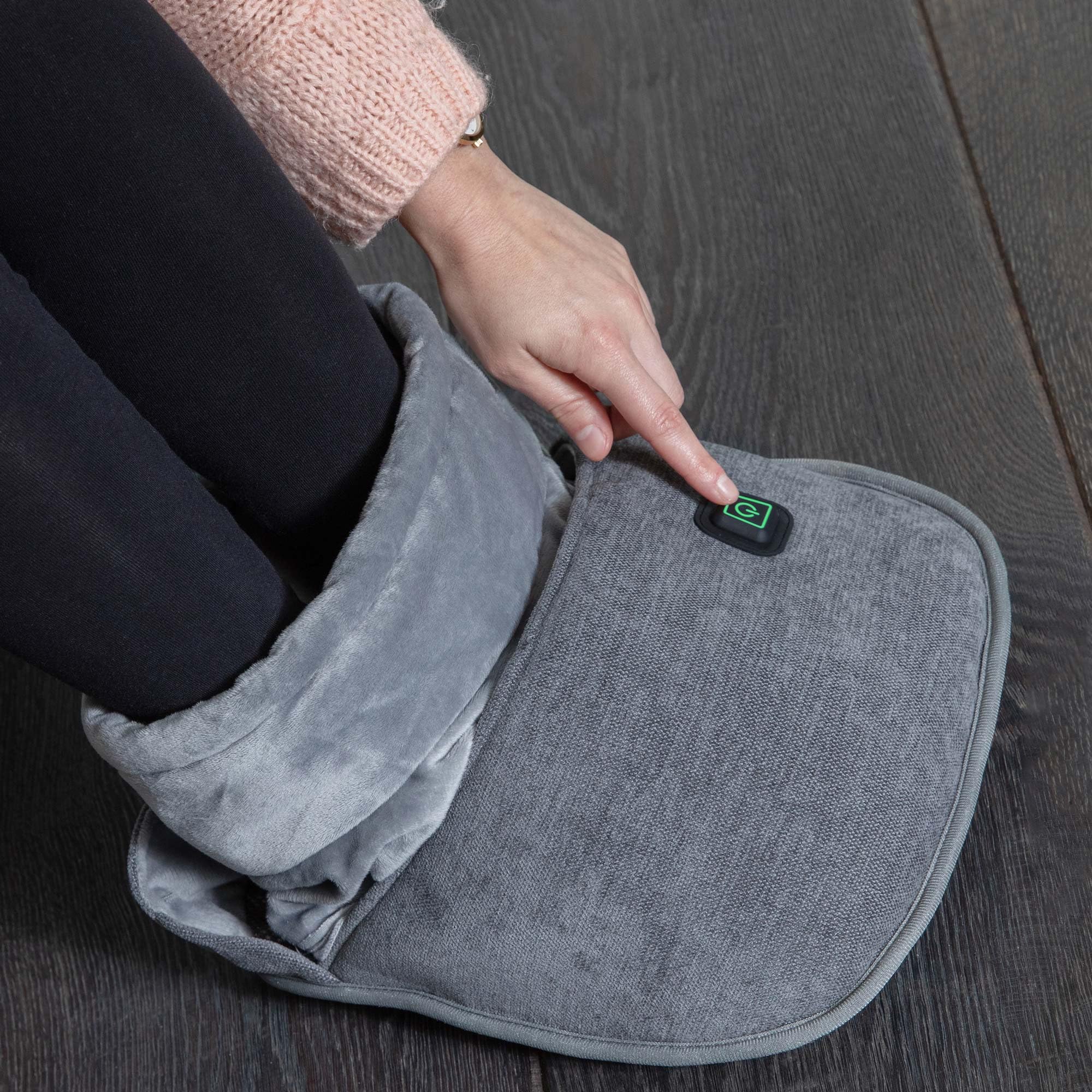 LANAFORM - Graphene Foot Warmer - Chauffe-pieds Électrique Sans Fil - Chausson Chauffant Graphène - Chaleur Jambes Hiver Bureau - Batterie Portable 5000mAh - Polaire Ultra Douce - 3 Intensités