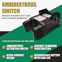 Vista 4 de Ade Advanced Optics HG54R - Luz láser recargable para pistola, mira LED roja con combo estroboscópico para pistola, compatible con Springfield