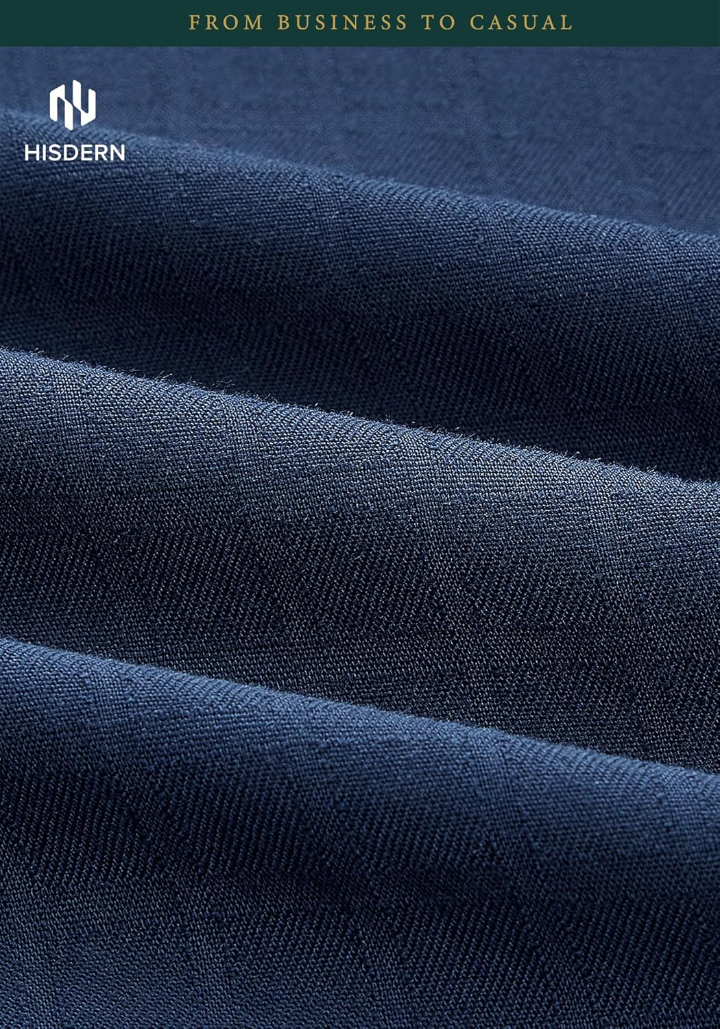 HISDERN 311C Casual Shirt Long Sleeve Comfy Lightweight Quick-Dry & Textured for Weekend Daily Wear Vacation Party - Image 7