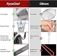 Vista 4 de Juego de cucharón y colador para ollas calientes – Shabu Shabu Shabu Kit de accesorios para ollas calientes, cucharas y cucharas de acero inoxidable