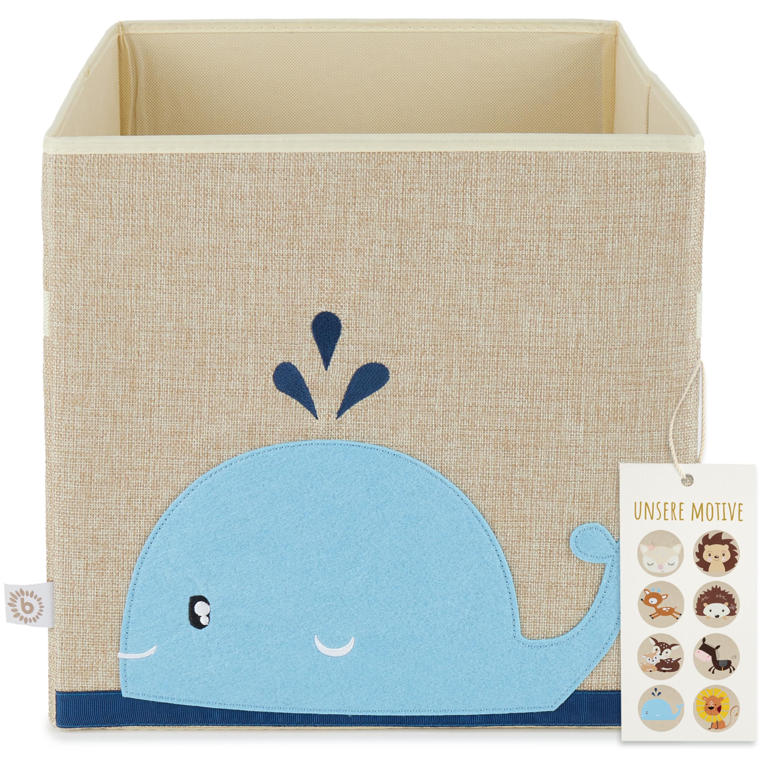 BIECO Motiv-Wal-Aufbewahrungsbox für Kinder - 33 x 33 x 33 cm - ca. 36L - faltbar - für Kallax Regal