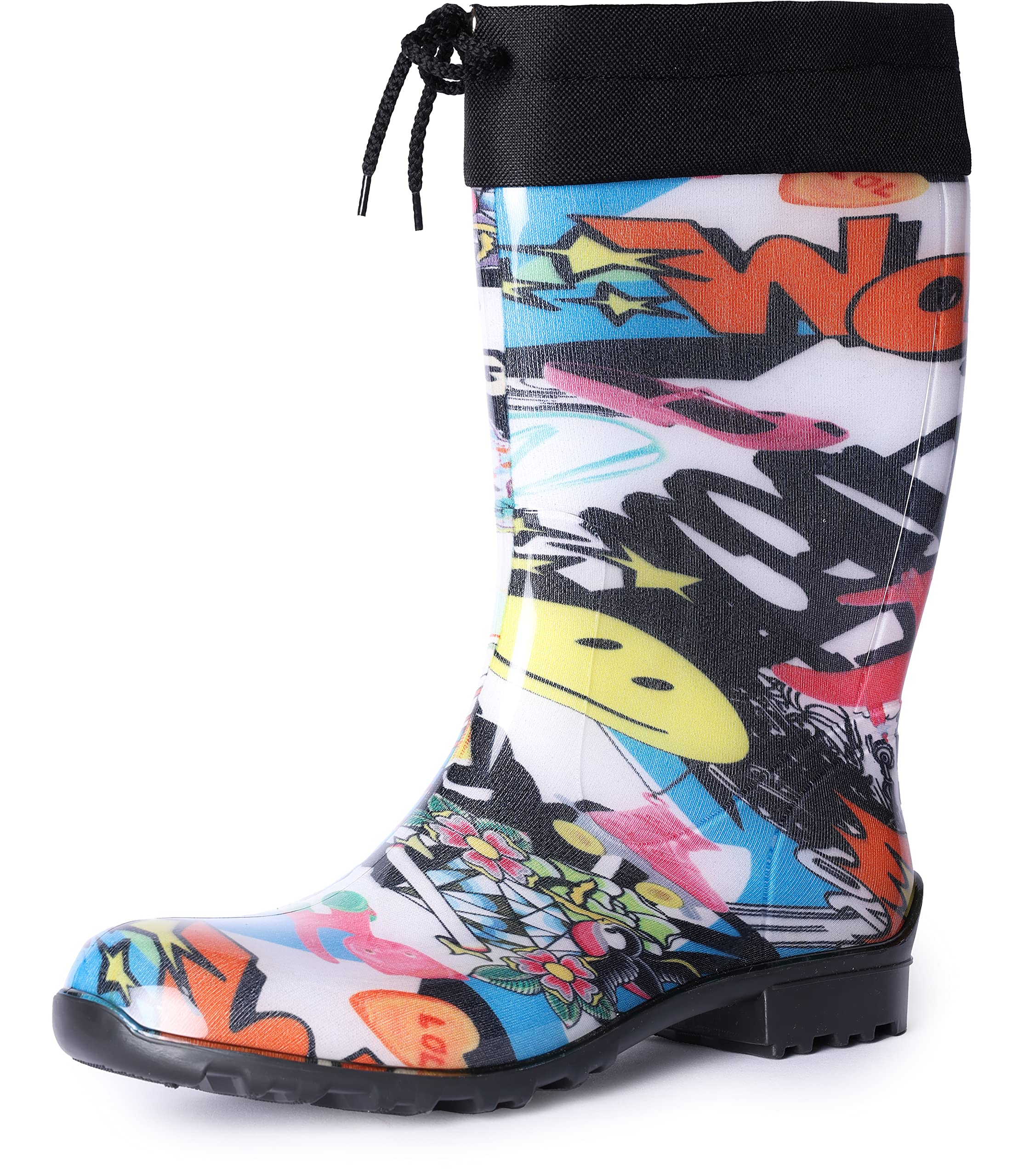 Ladeheid Gummistiefel Damen mit Stulpe Wasserdicht Regenstiefel für Jede Jahreszeit LA-968