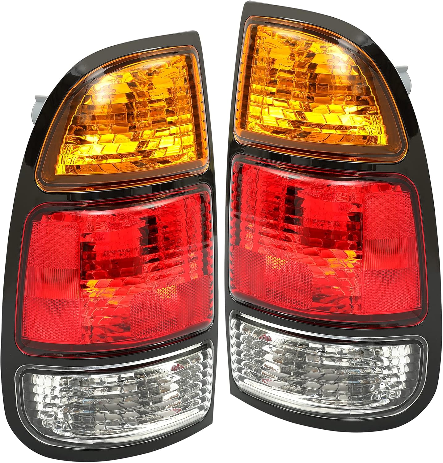 HECASA Tail Light Compatible with 2000-2006 Toyota Tundra Regular/Access Cab Halogen Tail Lamp Assembly w/Bulbs Replacement for 815500C010 TO2801129 815500C010 TO2801129 Driver Left & Passenger Right