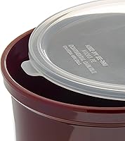 Vista 3 de Recipientes Carlisle de color liso, de forma redonda, con tapas, capacidad de 1,24cuarto de galón, Marrón, 6