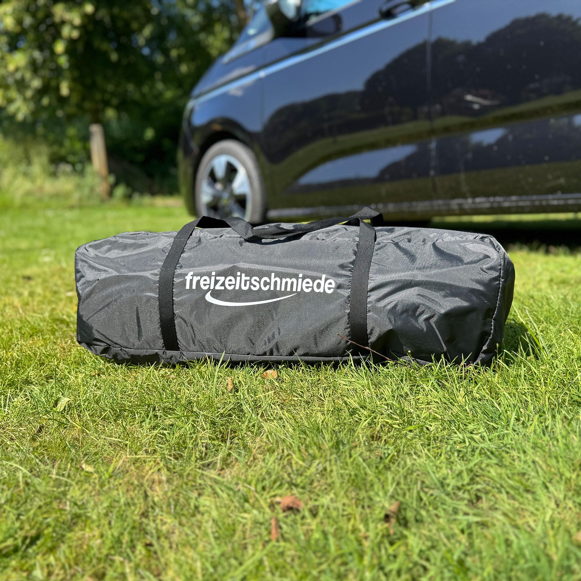 Heckzelt Auto 240 x 240 x 205 cm, Heckzelt SUV, Autozelt und Auto Heck Vorzelt für Van, Bus, PKW und Camping, freistehend, mit Moskitonetz, Anthrazit Grau