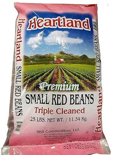 Heartland Frijoles rojos americanos, calidad premium, fabricados en Estados Unidos con triple limpieza, 25 libras