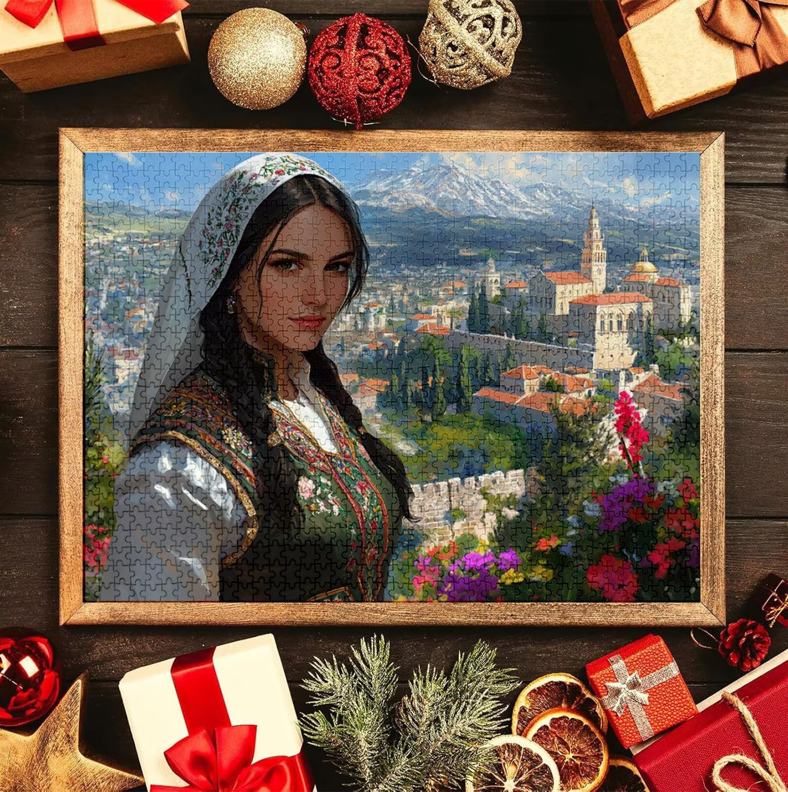 Spersonalizowane puzzle ze zdjęciami - stwórz własny obraz 1000-5000 sztuk, spersonalizowane puzzle HD, spersonalizowany prezent na Boże Narodzenie, rocznicę zaręczyny i urodziny, oryginalny pomysł na
