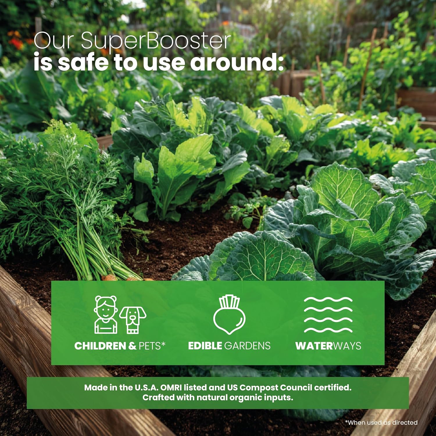 Soil Seed & Water SuperBooster Organic Concentrated Fertilizer – Soil Amendment for Robust Plant Growth - Food Plant Growth Enhancer - OMRI Listed Organic Fertilizer
