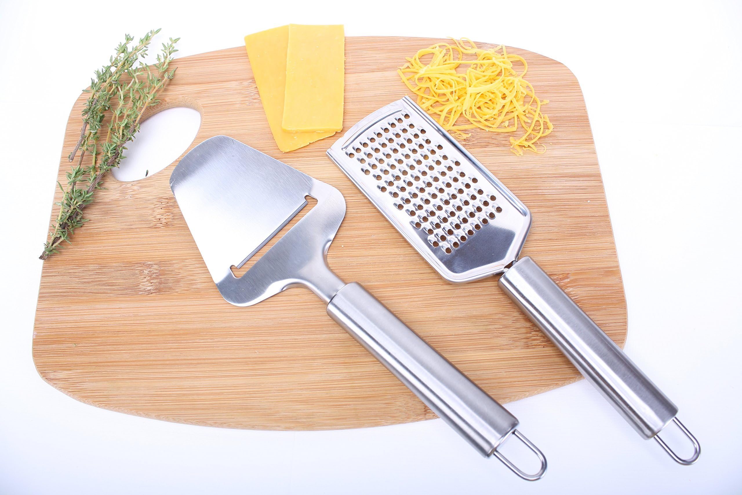 Stainless Steel Cheese Cutter and Grater Combo Set