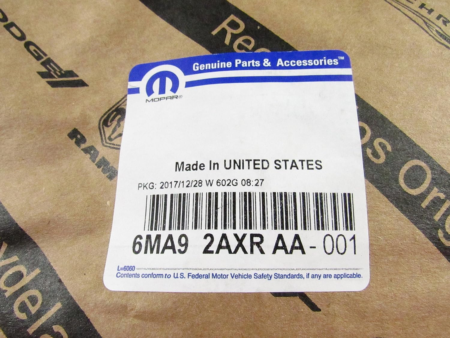Mopar 6MA92AXRAA NAME PLATETAILGATE