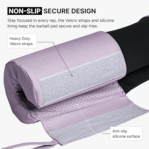 Vista 69 de DMoose Fitness Almohadilla de barra para empuje de cadera, sentadillas y estocadas, cojín de espuma gruesa antideslizante para soporte de cuello