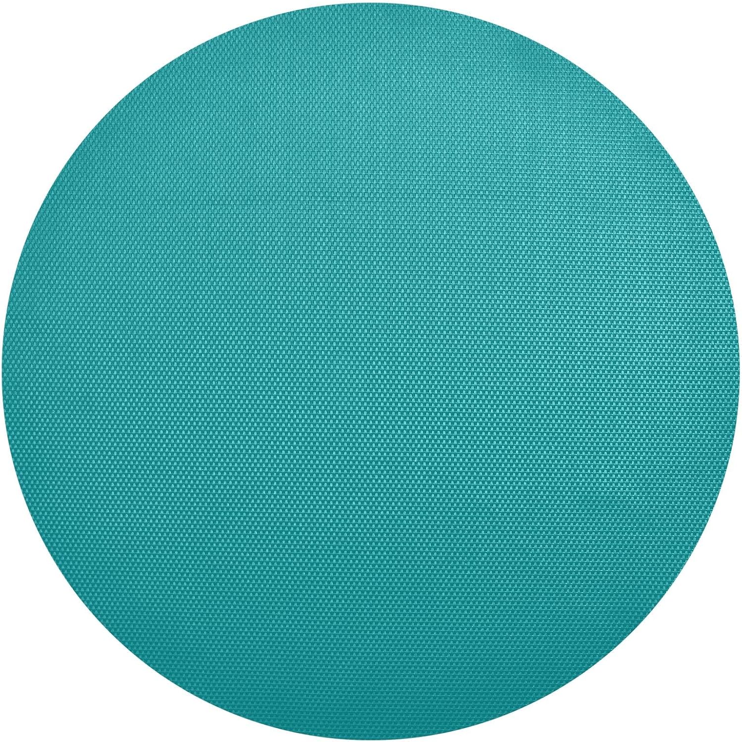 Teal Blue Round Placemats, Plate Mat Set 4, Large PVC