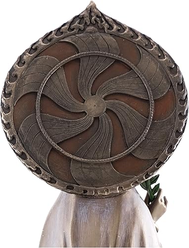 Miniatura 6 de Top Collection Estatua de Guan Yin de pie en pedestal de loto, escultura de Quan Yin de la diosa de la compasión y la misericordia de Asia oriental