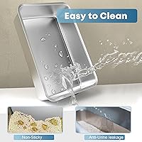 Vista 4 de Freefa 【Upgraded】 Stainless Steel Litter Box, Extra Large XL Cat Litter Box, High Side Litter Box Enclosure, Covered Litter Box with Lid for Kitty