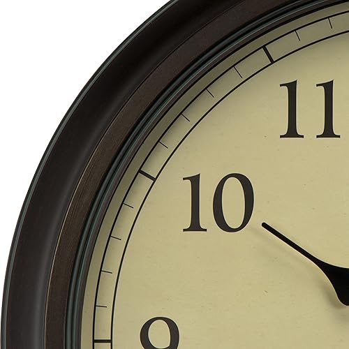 Miniatura 3 de AcuRite 01061 Reloj de pared de 24 pulgadas para interioresexteriores con termómetro e higrómetro