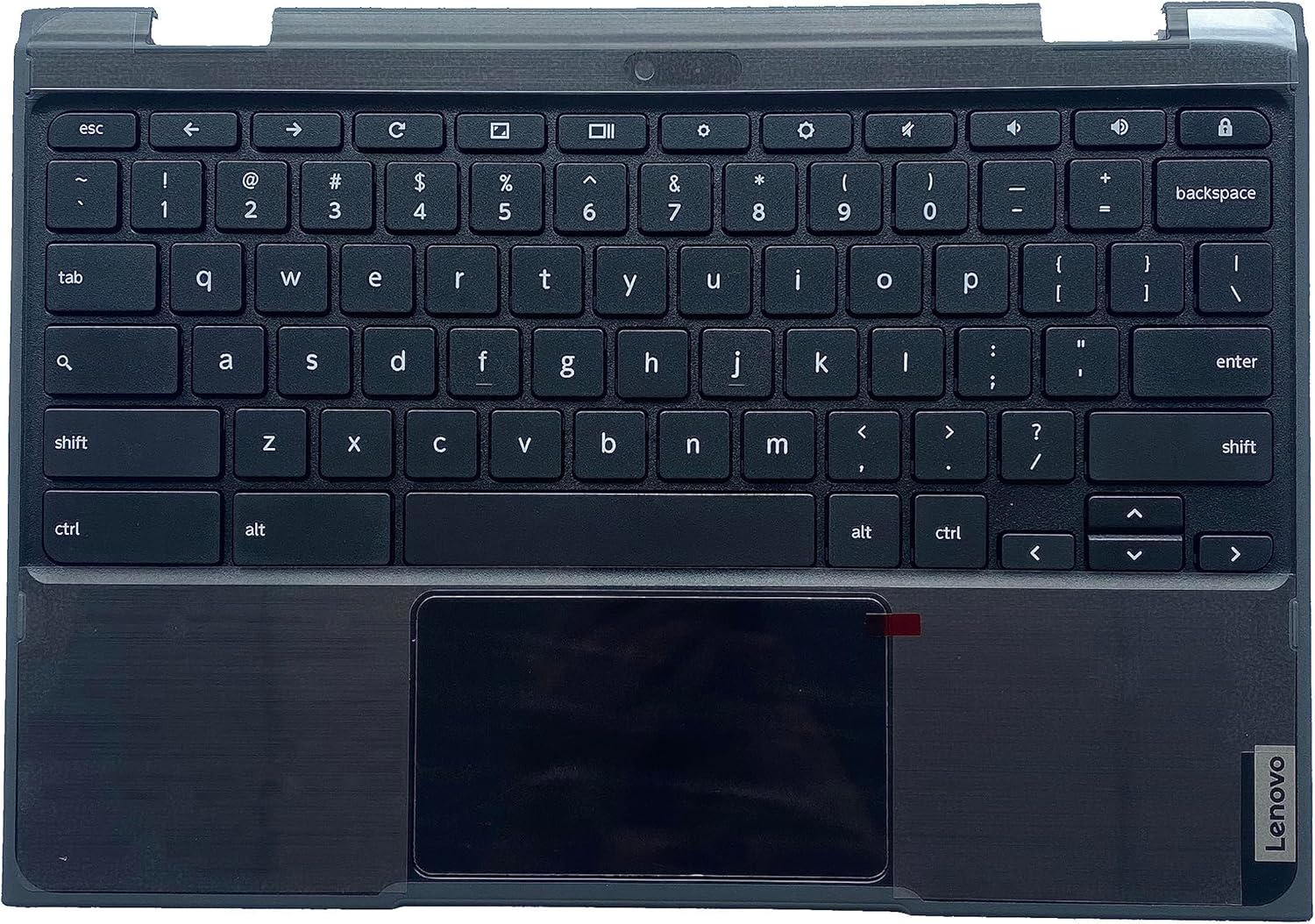 Replacement for Lenovo 500E Chromebook 2nd Gen (81MC) Laptop Upper Case Palmrest Non-Backlit Keyboard Touchpad Assembly Part 5CB0T79601 Black