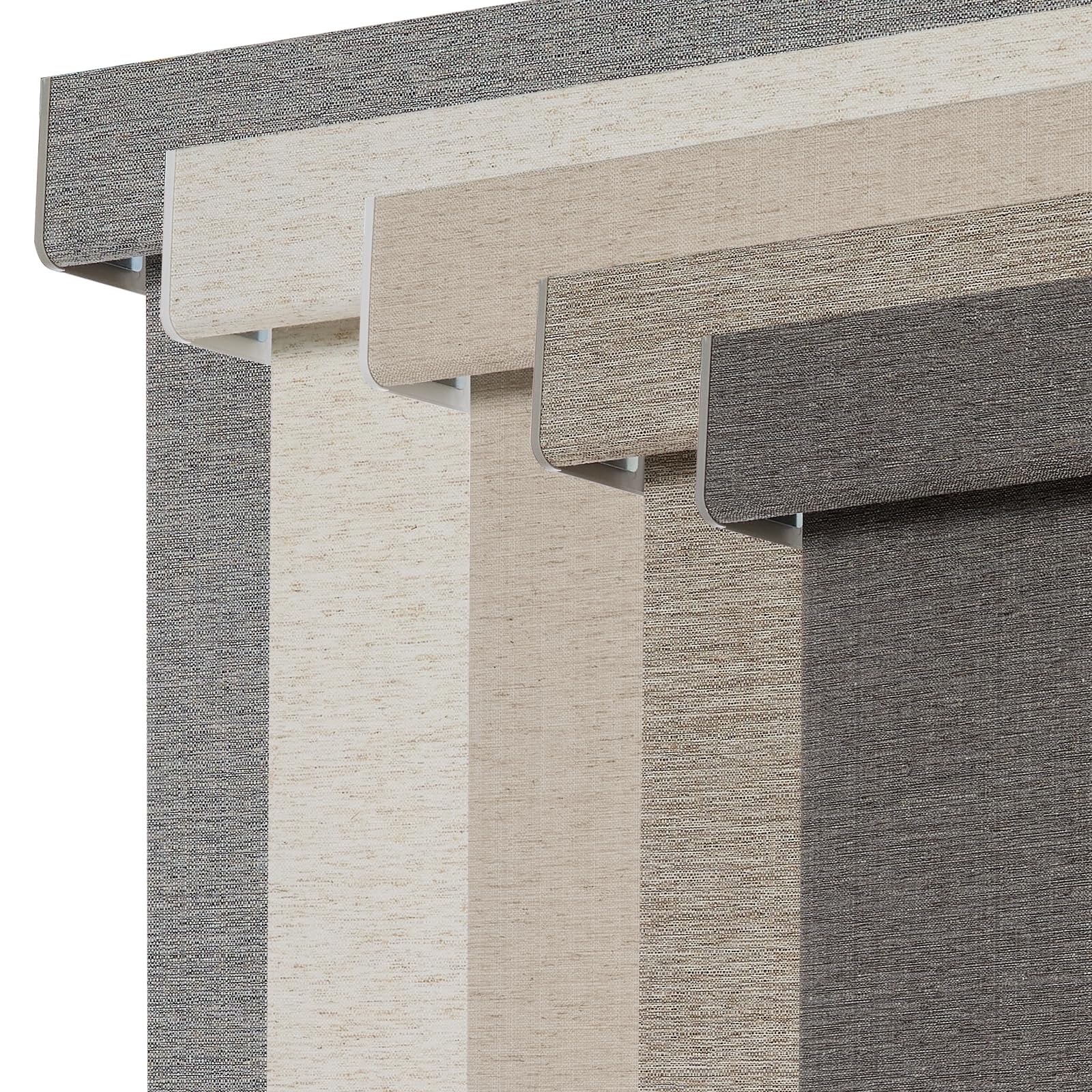 Persilux Blackout Roller Shades for Indoor Window Blinds,Cordless,Linen Fabric,Thermal Insulated Fabric UV Protection Shades for Home,Office,Bedroom,Door,Blackout-Stone Grey,Custom Size