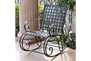 International Caravan Mandalay Cast Iron Rocking Chair