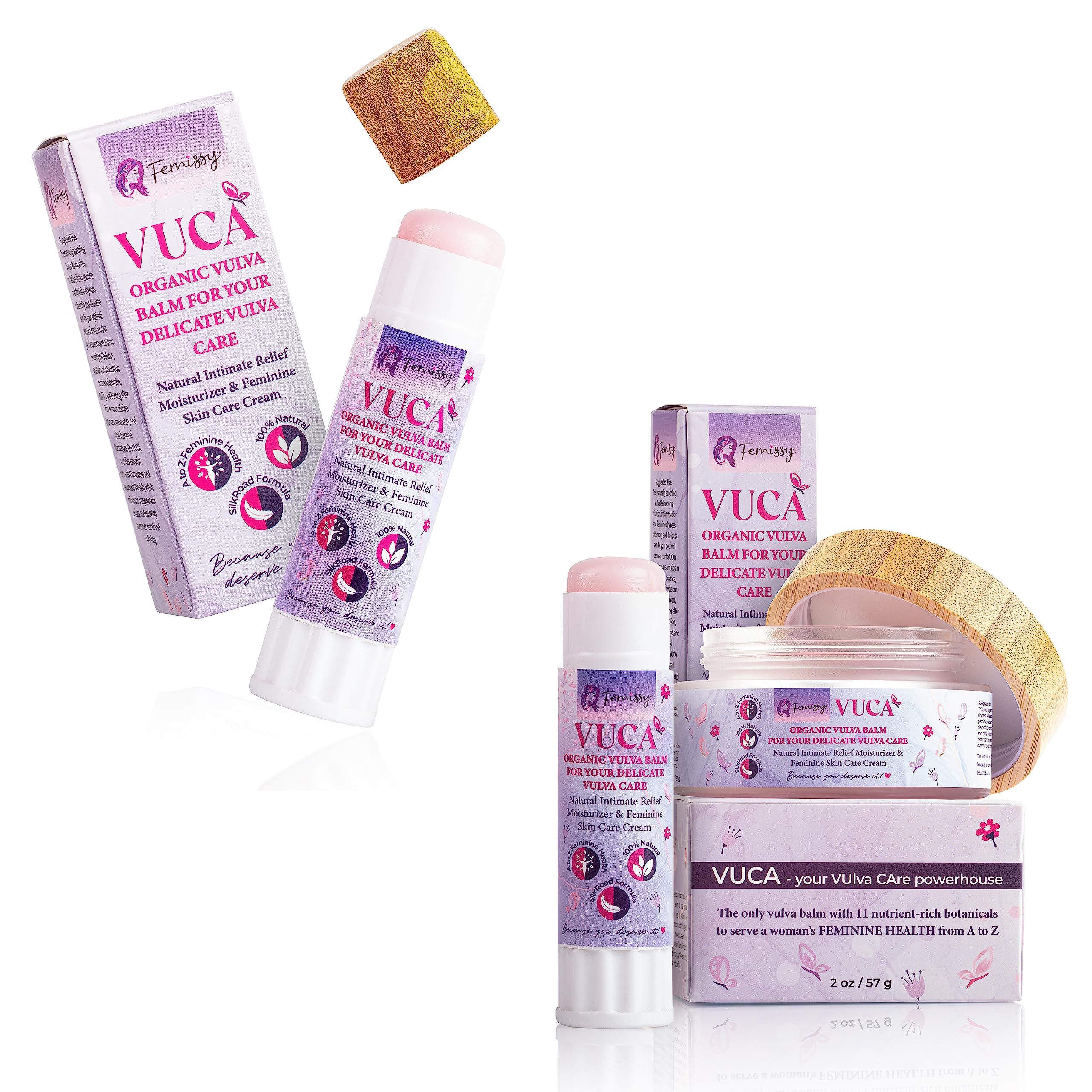 Vulva Balm (2 pcs Bundle: 2 + 0.5 + 0.5 oz); Vulva Cream; Vulva Moisturizer for Women; Yoni Cream for Vaginal Dryness Relief; Feminine Relief Care Balm; for external use only