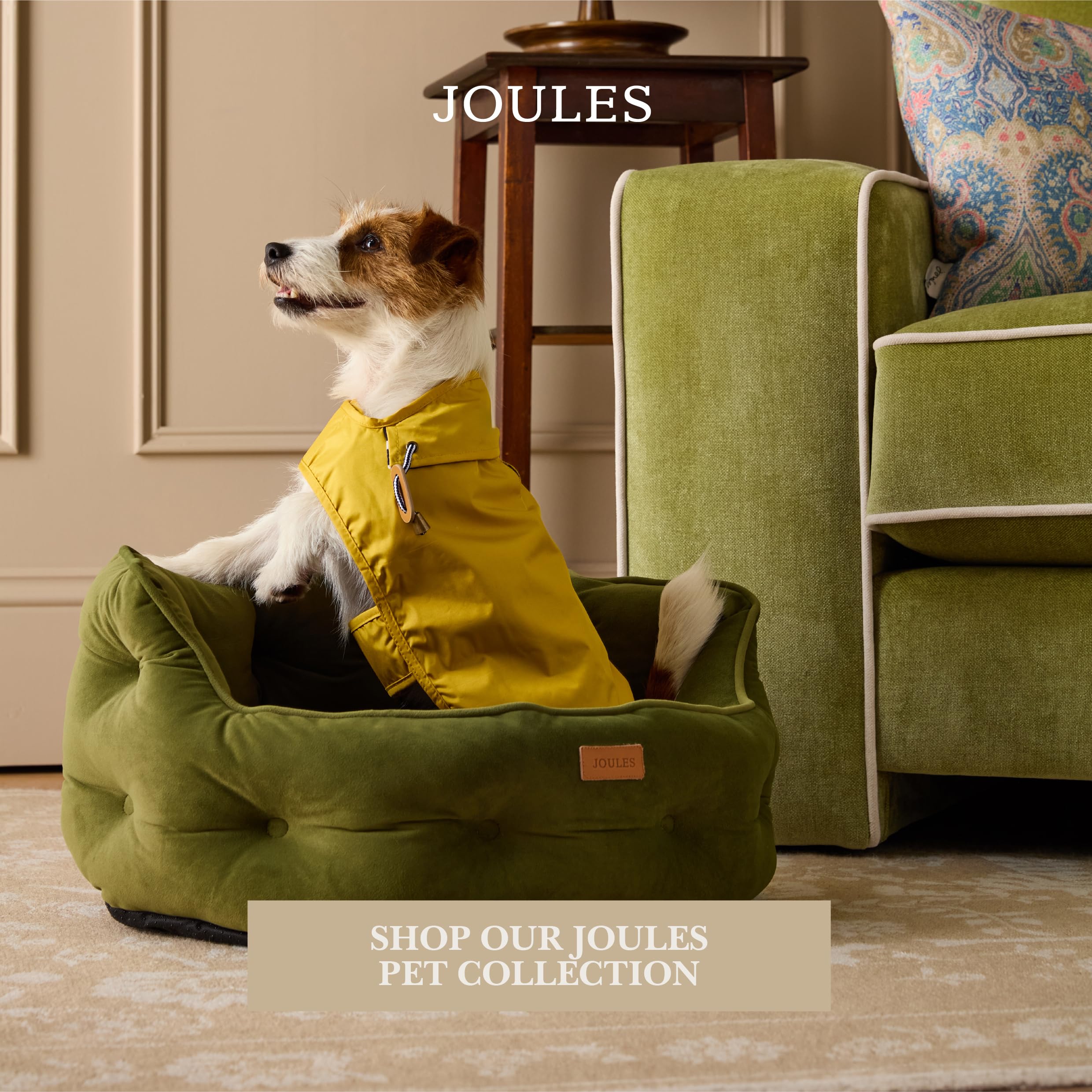Rosewood X Joules Burra Imperméable pour Petit Chien Lavable Léger Imperméable Marron Taille S