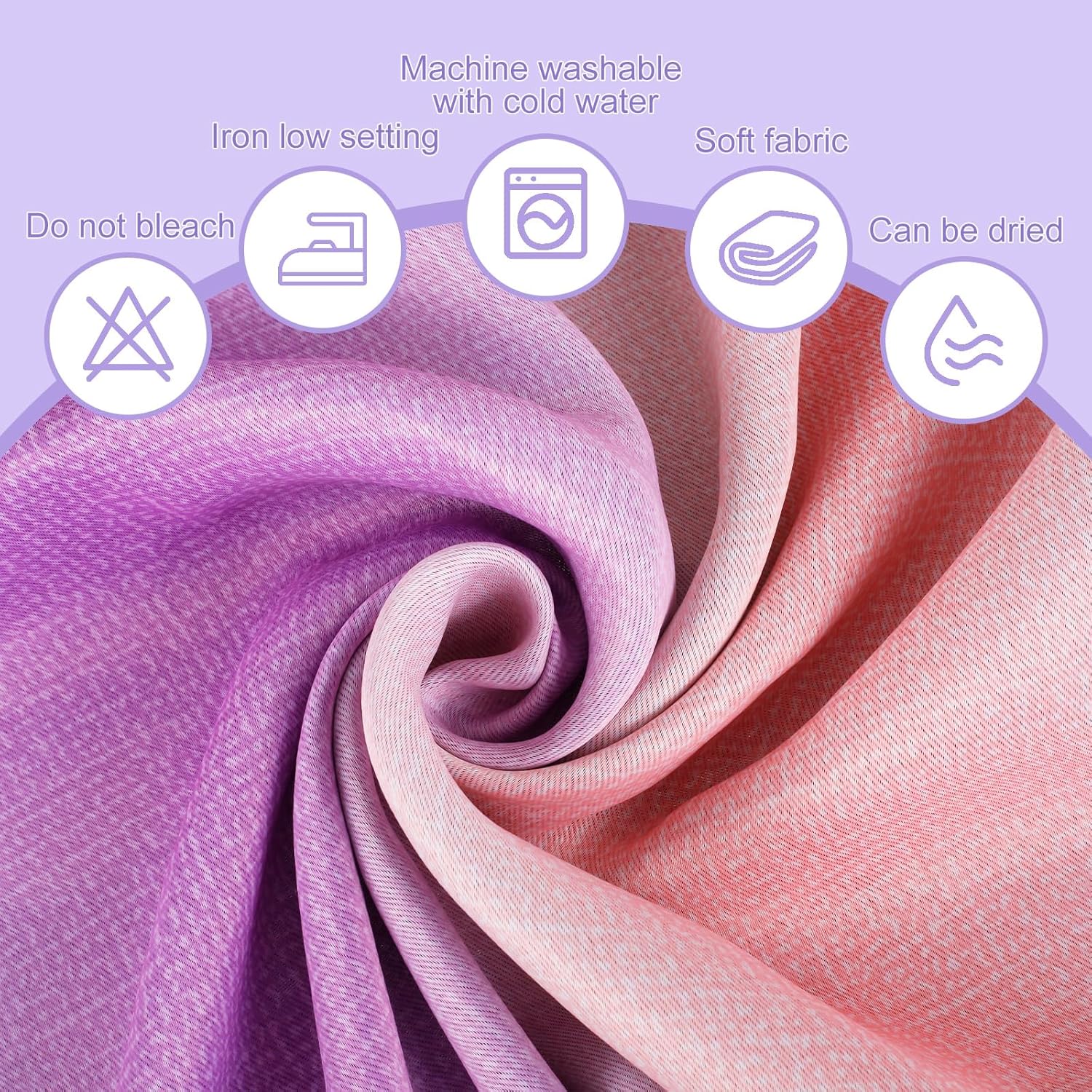 Colorful Curtains for Bedroom, Colorful Sheer Curtains 72 Inches Long 2 Panels, Double Layer Blackout Curtains with Sheer Overlay, Star Cutout Curtains (Pink Purple, 52.7×72 Inch)