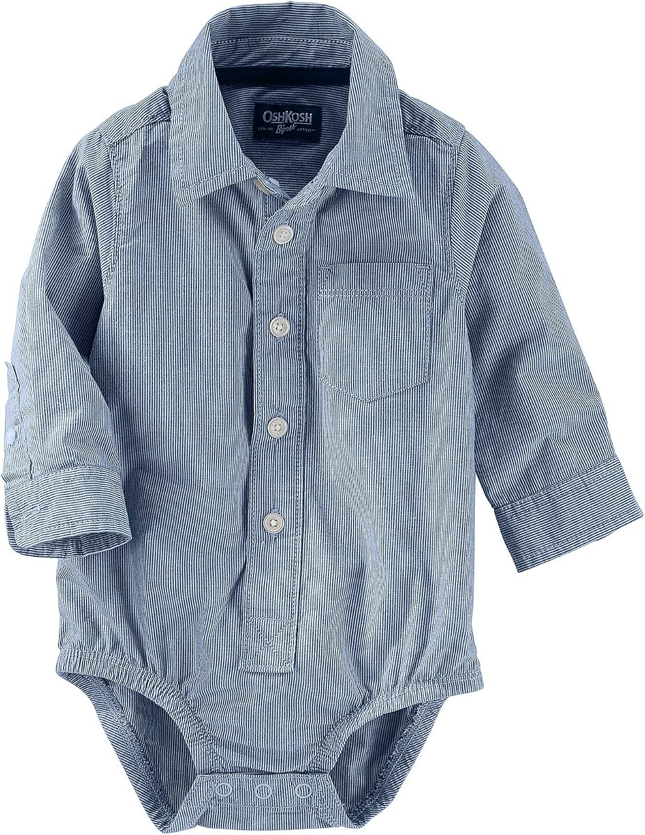 Body tejido a rayas para bebé niño 24 meses Azul