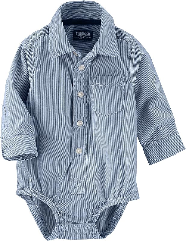 Body tejido a rayas para bebé niño 24 meses Azul