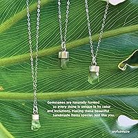 Vista 51 de Raw Emerald Necklace, Natural Small Green Genuine Pendant, Silver Gemstone Necklace, Jewelry for Women and Men, May Birthstone Gift, Energy Healing