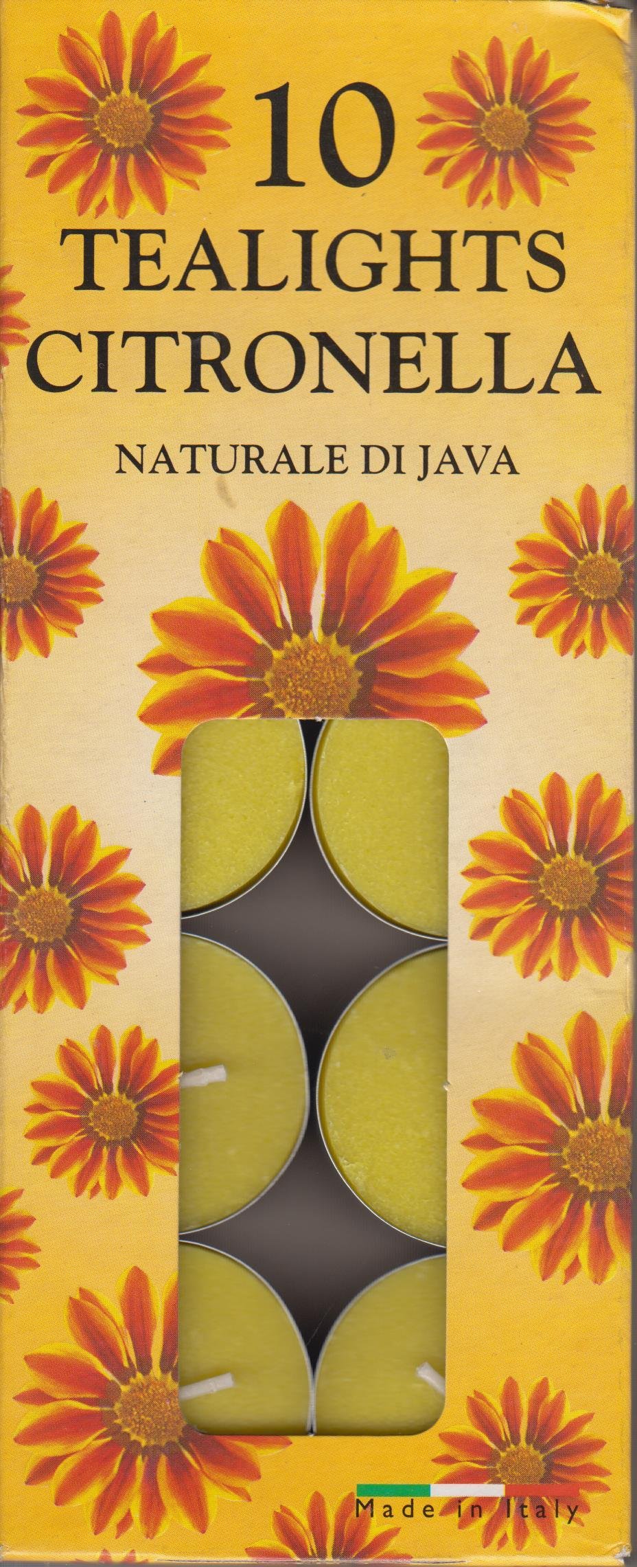 Citronella Scented Tealights X 10 Burn Time 4 hours each