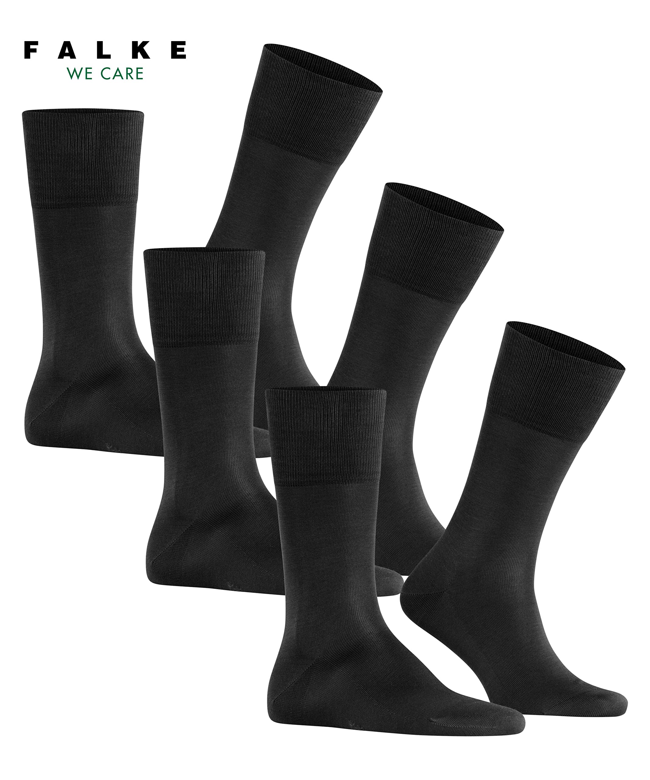 FALKE Tiago 3-Pack Hombre Calcetines con brillo suave
