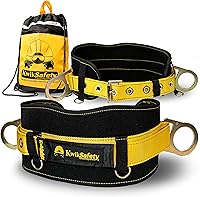 KwikSafety Beaver Tail Safety Belt - Cushioned Positioning Belt for Linemen Ironworkers | Adjustable 39-58" Waist Support
