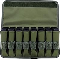 Vista 4 de Raiseek Molle 8 Mag Pouch con tapa, bolsa de almacenamiento para cargador de pistola