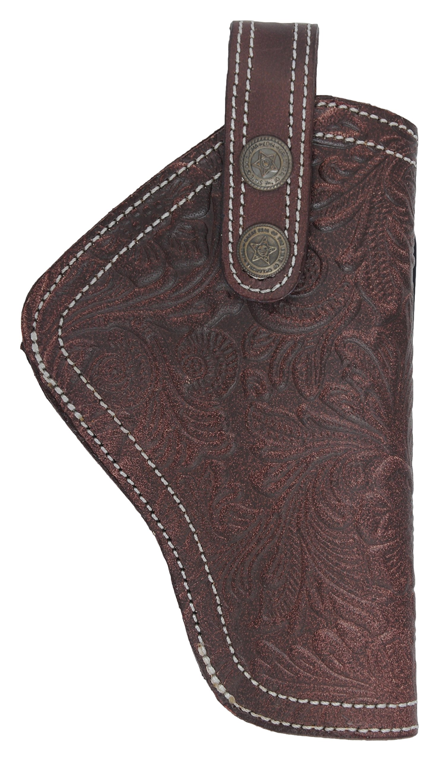 Purwanchal Group Presents Handmade Engraved Clip Holster for .30 Bore Pistol/9MM Pistol/380 Bore Pistol/.32 Bore Ordinance Anmol Revolver(Dark Brown)