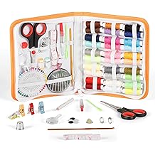 Incraftables Sewing Kit   75+ Piece Travel & Crafting Set with Scissors, Colored Threads, Measuring Tape, Needles & More in a Zippered Nylon Case