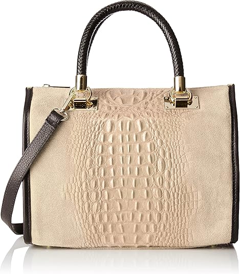Chicca Borse Leather Hand Bag Made in Italy 30 x 23 x 18 cm