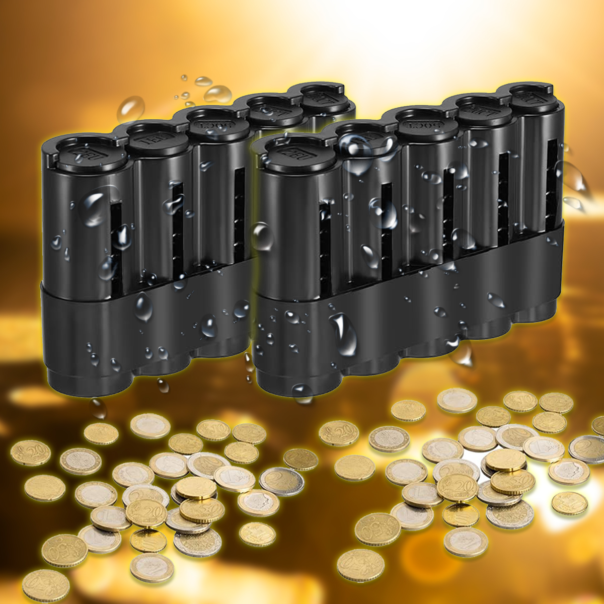 Münzspender 2 Stück - Euro Münzbox Für Kleingeld Sortierung