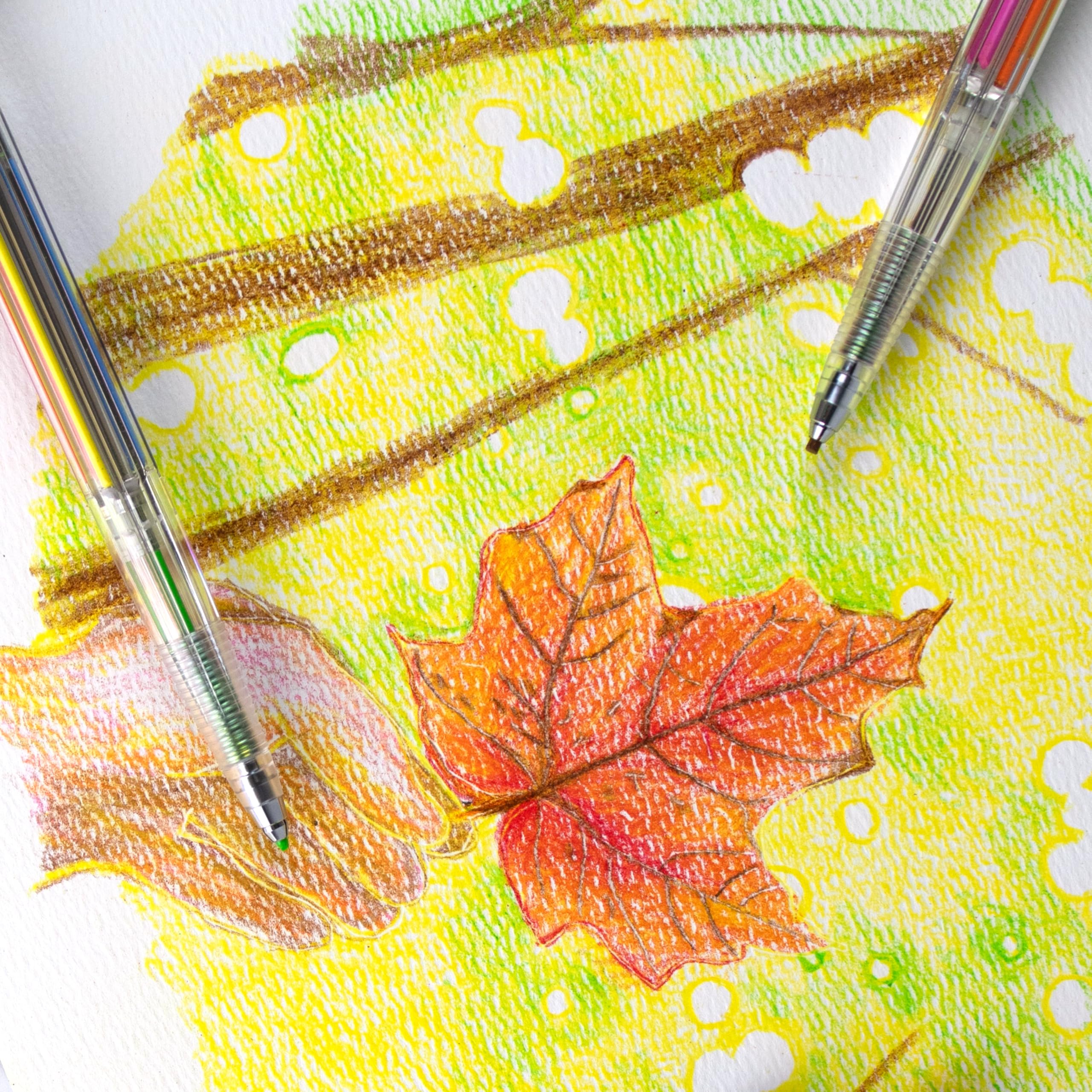 Pentel XPH804ST Art Multi 8, 8 mines de couleur, avec kit de recharge