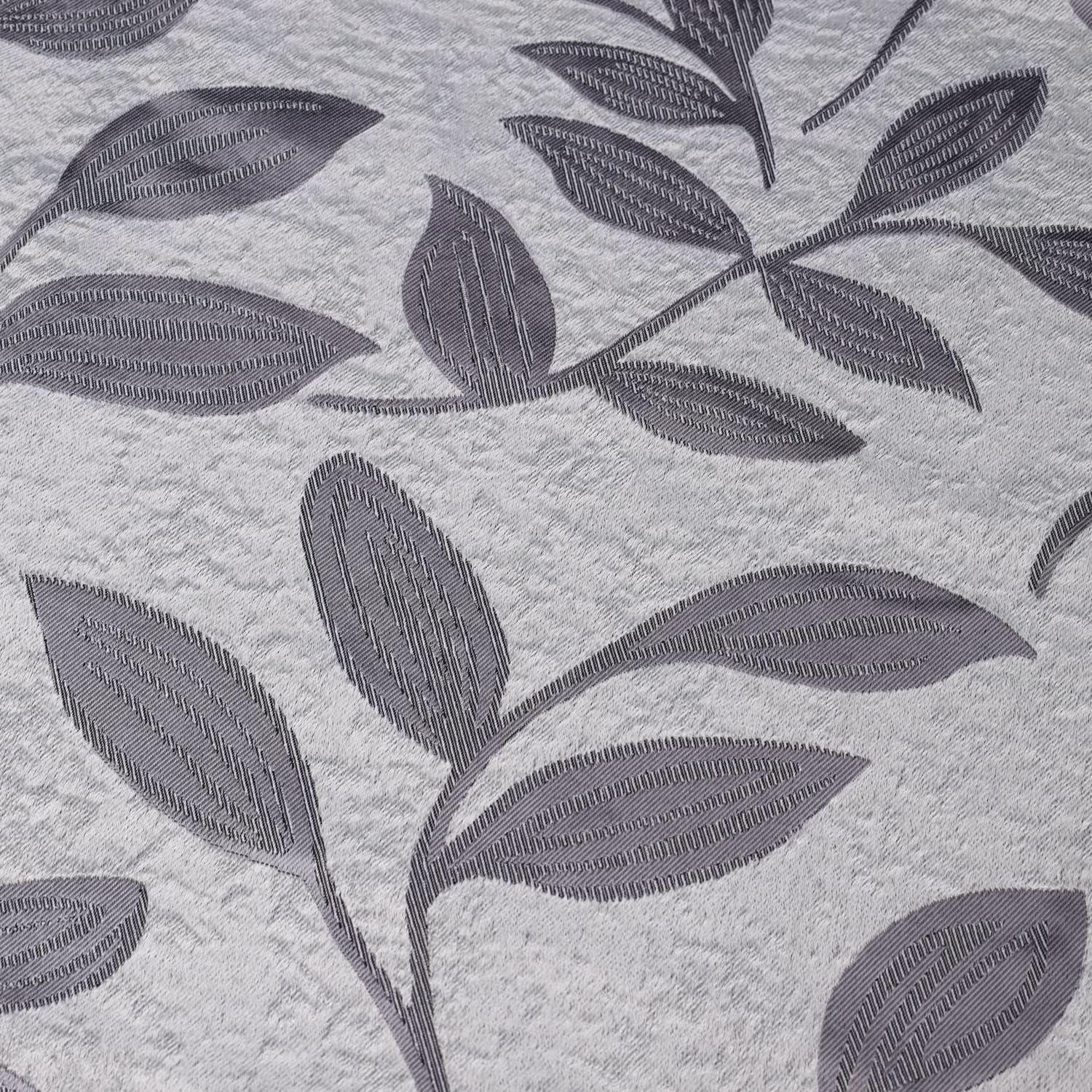 BLUENILEMILLS BNM Room Darkening Blackout Curtain Panels with Rod Pocket, Perfect Drapes for Kitchen, Bedroom or Living Room Windows, Modern Boho Leaves Blackout Curtains, Set of 2, 26" x 63", Grey