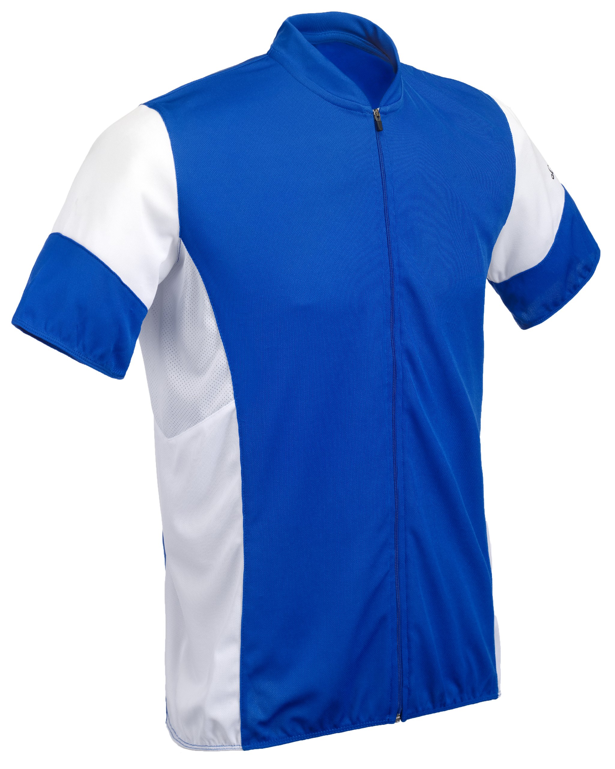 Schwinn Men's Pro Cycling Jersey - Adjustable Zipper Cycling Shirt with Pockets and Visibility Stripes - Athletic Fit Bike Jersey for Men (Blue, Large)